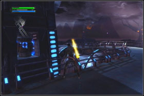 When you will pass the thick pipe, look behind yourself - Mission 06: Imperial Kashyyyk - part 1 - Walkthrough - Star Wars: The Force Unleashed - Game Guide and Walkthrough