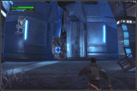 Go to the left of the second relay - Mission 06: Imperial Kashyyyk - part 1 - Walkthrough - Star Wars: The Force Unleashed - Game Guide and Walkthrough