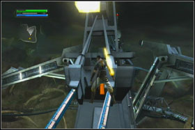 Turn right, kill the stormtroopers and jump on the first of huge cranes - Mission 07: Imperial Felucia - part 1 - Walkthrough - Star Wars: The Force Unleashed - Game Guide and Walkthrough