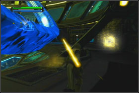 When you will back to the tube, you will see the holocron on the opposite side - Mission 09: Death Star - part 2 - Walkthrough - Star Wars: The Force Unleashed - Game Guide and Walkthrough