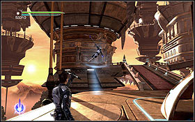 After jumping off the train, fight your way through the group of enemies - Cato Neimoidia - The Western Arch - Walkthrough - Star Wars: The Force Unleashed II - Game Guide and Walkthrough