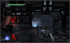 Defeat the enemies and notice the fuse inserted into the slot by the door - The Salvation - Aboard The Salvation - p. 1 - Walkthrough - Star Wars: The Force Unleashed II - Game Guide and Walkthrough