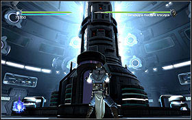 You'll have to fight one of the harder enemies, though if only you don't panic and start slashing it unnecessarily with your saber, everything should go smooth - The Salvation - Aboard The Salvation - p. 2 - Walkthrough - Star Wars: The Force Unleashed II - Game Guide and Walkthrough