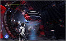 Once you're back in the engine room, kill all the enemies and use the Force to insert the ring into the round coil - The Salvation - The Battle for The Salvation - Walkthrough - Star Wars: The Force Unleashed II - Game Guide and Walkthrough