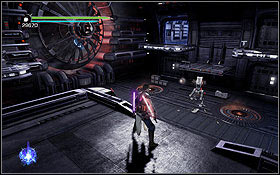 Once you exit the engine room, you will find yourself in a hall filled with enemies, amongst which the saber guards are the majority - The Salvation - The Battle for The Salvation - Walkthrough - Star Wars: The Force Unleashed II - Game Guide and Walkthrough