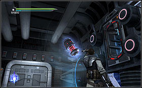 Once you reach the first cannon, take out the fuse and place it in the door - The Salvation - The Battle for The Salvation - Walkthrough - Star Wars: The Force Unleashed II - Game Guide and Walkthrough