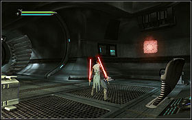 In the corridor, right after going through the fire pillars - Kamino - The Escape - Hidden holocrons - Star Wars: The Force Unleashed II - Game Guide and Walkthrough