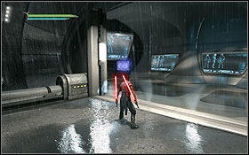 Once you meet the second carbonite droid, defeat it and behind the door you will find the next holocron - Kamino - The Escape - Hidden holocrons - Star Wars: The Force Unleashed II - Game Guide and Walkthrough