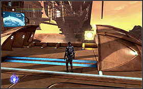 Right after jumping off the statue, the holocron can be found behind the partially sheltered cover - Cato Neimoidia - Western Arch - Hidden holocrons - Star Wars: The Force Unleashed II - Game Guide and Walkthrough