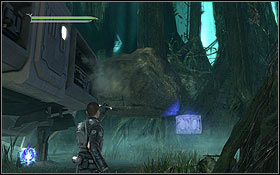 Go round the ship and you will see a big rock - Dagobah - Hidden holocrons - Star Wars: The Force Unleashed II - Game Guide and Walkthrough