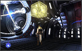 In the first engine room, on the left side - The Salvation - Aboard the Salvation - Hidden holocrons - Star Wars: The Force Unleashed II - Game Guide and Walkthrough