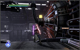 After exiting the engine room, you will find yourself in a big hall - The Salvation - Aboard the Salvation - Hidden holocrons - Star Wars: The Force Unleashed II - Game Guide and Walkthrough