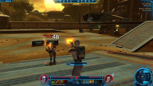 After the fight use the ramp on the right - (L04) The Last Flight - Bounty Hunter - Star Wars: The Old Republic - Game Guide and Walkthrough