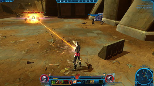 There are also suicide-droids (Fa'athra Blasting Droid) here, which will run up to you and explode - (L07) Settling Accounts - Bounty Hunter - Star Wars: The Old Republic - Game Guide and Walkthrough
