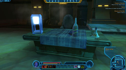 The second bug is inside the table with a round chessboard [7] - (L04) Soiree - Imperial Agent - Star Wars: The Old Republic - Game Guide and Walkthrough
