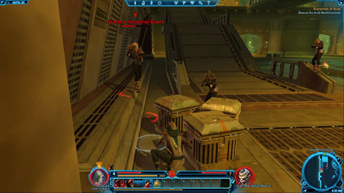 When you appear in [7], defeat three guards to the right of the stairs - (L07) Economies of Scale - Imperial Agent - Star Wars: The Old Republic - Game Guide and Walkthrough