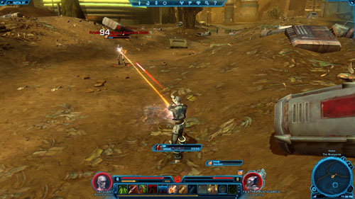 There are also suicide-droids (Fa'athra Blasting Droid) here, which will run up to you and explode - (L07) Keeping Secrets - Hutta - Star Wars: The Old Republic - Game Guide and Walkthrough