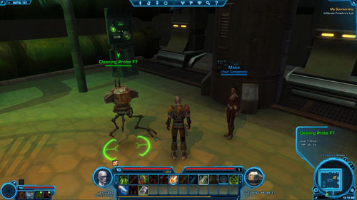 Use Transmitter Switch on Cleaning Probe G44 - (L09) Unfinished Business - Hutta - Star Wars: The Old Republic - Game Guide and Walkthrough