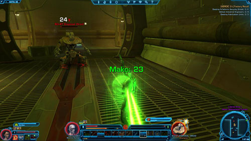 Once you've destroyed the droid, you can search a chest under the opposite wall - (L07) [HEROIC +2] Factory Recall - Hutta - Star Wars: The Old Republic - Game Guide and Walkthrough