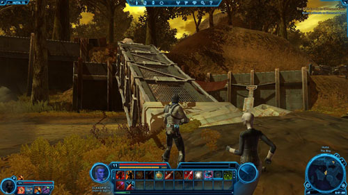 Turn right and start to climb - be careful not to fall down - Galactic History 01 (+2 Aim) - Datacrons - Star Wars: The Old Republic - Game Guide and Walkthrough