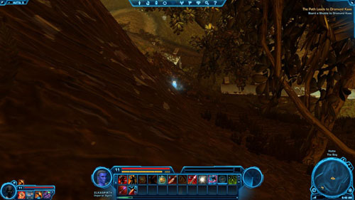 Trees can be an obstacle in this action, so make sure the place you're about to jump down on is the right one - Galactic History 01 (+2 Aim) - Datacrons - Star Wars: The Old Republic - Game Guide and Walkthrough