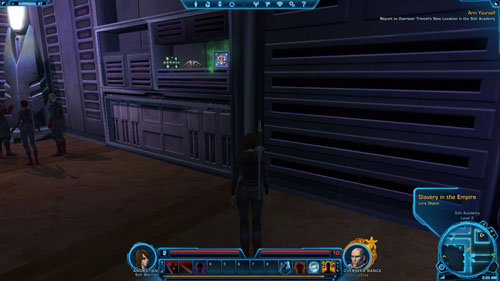 [3]: Sith Titles (Lore Object) - having a look at the cone on the shelf will result in obtaining a Codex entry - Lore: Sith Titles - 160 XP - (02) Sith Academy - Places - Star Wars: The Old Republic - Game Guide and Walkthrough