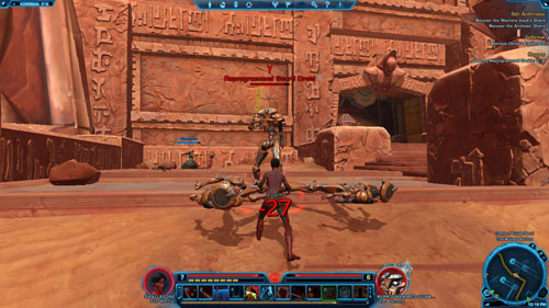 Run to [8] - right into the larger room and then turn right - (L08) Sith Arithmetic - Sith Warrior - Star Wars: The Old Republic - Game Guide and Walkthrough