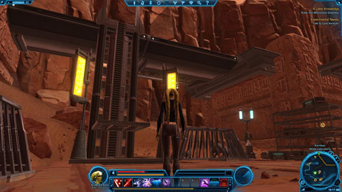 Go back downstairs and head north - (L05) A Little Knowledge - Sith Inquisitor - Star Wars: The Old Republic - Game Guide and Walkthrough