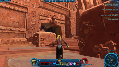 Run to [8] - right into the larger room and then turn right - (L07) The Secret of Tulak Hord - Sith Inquisitor - Star Wars: The Old Republic - Game Guide and Walkthrough