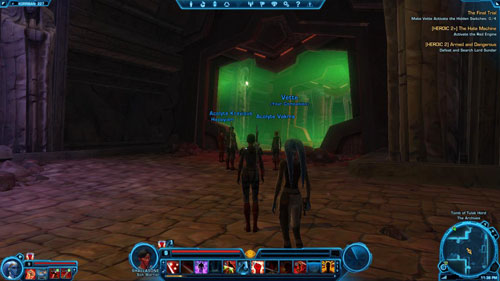 The first opponents you will meet here are Mind-Controlled Troopers [*] in [6] - (L08) [HEROIC 2] Armed and Dangerous - Korriban - Star Wars: The Old Republic - Game Guide and Walkthrough