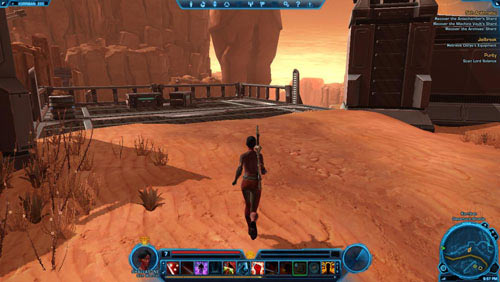 Go there and find a place where the wall on the right ends - Galactic History 15 (+2 Endurance) - Datacrons - Star Wars: The Old Republic - Game Guide and Walkthrough