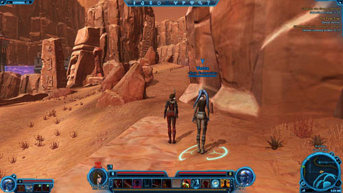 After a while you should notice a purple beam of light - Galactic History 16 (+2 Willpower) - Datacrons - Star Wars: The Old Republic - Game Guide and Walkthrough