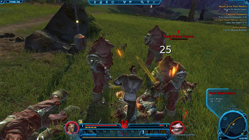 Click on your Holocom Button - (L01) Attack of the Flesh Raiders - Jedi Knight - Star Wars: The Old Republic - Game Guide and Walkthrough