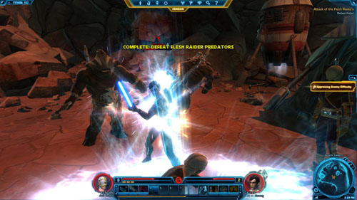 Speak to Unaw Aharo - (L01) Attack of the Flesh Raiders - Jedi Knight - Star Wars: The Old Republic - Game Guide and Walkthrough