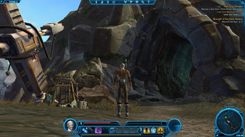 Then break through the cave full of Flesh Raiders - (L05) High-tech Savages - Jedi Knight - Star Wars: The Old Republic - Game Guide and Walkthrough