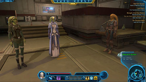 Next, use the destroyed village exit in [8] to head south to The Hollows - (L05) High-tech Savages - Jedi Knight - Star Wars: The Old Republic - Game Guide and Walkthrough