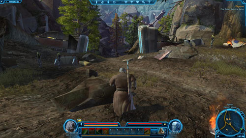 Your task is to get to the cave in [6] - (L04) Pilgrims - Jedi Consular - Star Wars: The Old Republic - Game Guide and Walkthrough