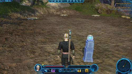 When you turn on the console, three Mark I Training Droids will appear - (L02) Combat Leadership: Mark I - Tython - Star Wars: The Old Republic - Game Guide and Walkthrough