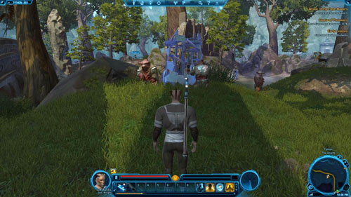 There will be at least several enemies around each cage - (L01) Captured Padawans - Tython - Star Wars: The Old Republic - Game Guide and Walkthrough