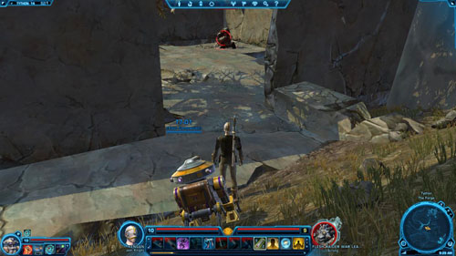 Watching out for the enemies, reach the wall opposite the camp entrance - Galactic History 11 (Matrix Shard) - Datacrons - Star Wars: The Old Republic - Game Guide and Walkthrough