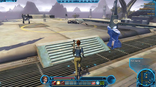 Another quick travel point is in the cantina (the entrance is in [2]) - (L02) Hit the Ground Running - Trooper - Star Wars: The Old Republic - Game Guide and Walkthrough