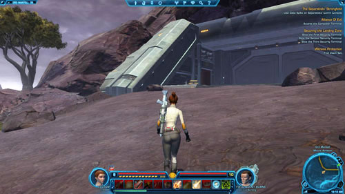 Make your way through the network of corridors to get to an open yard surrounded by lava - (L10) The Separatists Stronghold - Trooper - Star Wars: The Old Republic - Game Guide and Walkthrough