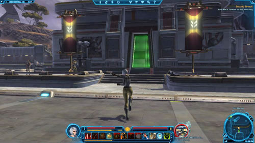 Next, locate Rekis treatise on bird watching - it's in [11], on a long table in one of the rooms - (L07) Security Breach - Smuggler - Star Wars: The Old Republic - Game Guide and Walkthrough