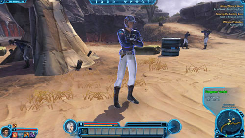 You'll come across a lot of different types of opponents both on the way and inside the base - (L09) Securing the Landing Zone - Ord Mantell - Star Wars: The Old Republic - Game Guide and Walkthrough