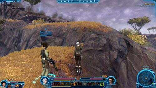 You'll reach a low rocky ledge - Galactic History 12 (+2 Aim) - Datacrons - Star Wars: The Old Republic - Game Guide and Walkthrough
