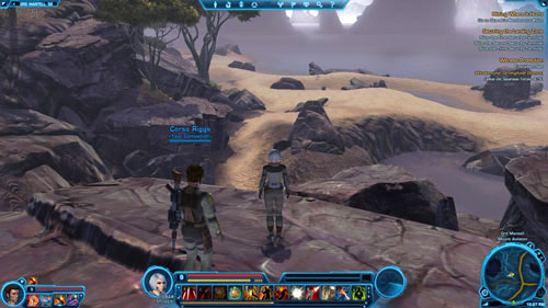 Keep following the path shown by the green arrows all the time - Galactic History 13 (+2 Presence) - Datacrons - Star Wars: The Old Republic - Game Guide and Walkthrough