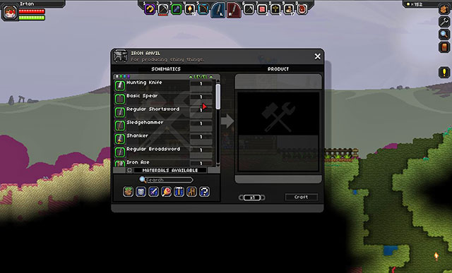 The iron melee weapons - Weapons - the basics - Craftsmans Guide - Starbound - Beta - Game Guide and Walkthrough
