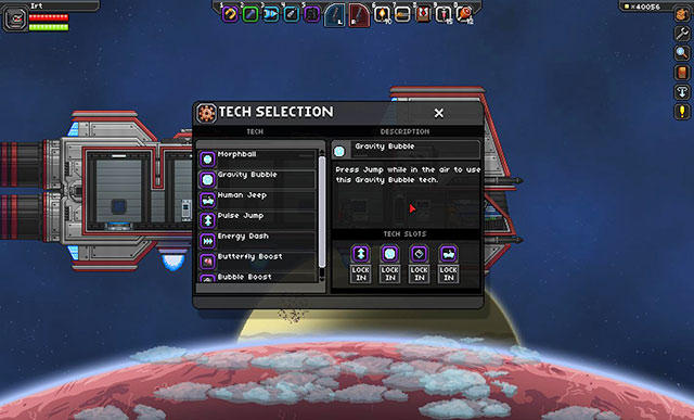 The Techs assignment window - Techs - Guide of the interstellar traveler - Starbound - Beta - Game Guide and Walkthrough