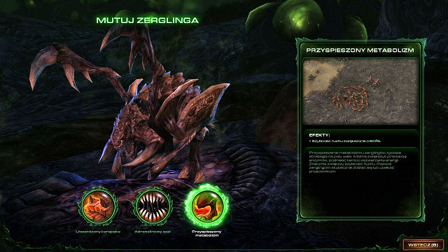 Before you start the mission, you should visit the evolution chamber onboard Leviathan, and pick one of the available zergling mutations - Domination - Char missions - StarCraft II: Heart of the Swarm - Game Guide and Walkthrough