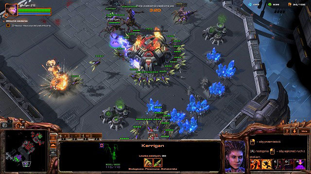 Move to [2] as quickly as you can, where there is the Dominium base protecting a mineral deposit - Death from Above - The finale - StarCraft II: Heart of the Swarm - Game Guide and Walkthrough